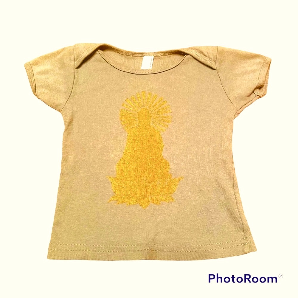 American Apparel Buddha Graphic Infant T-shirt with Golden Buddha